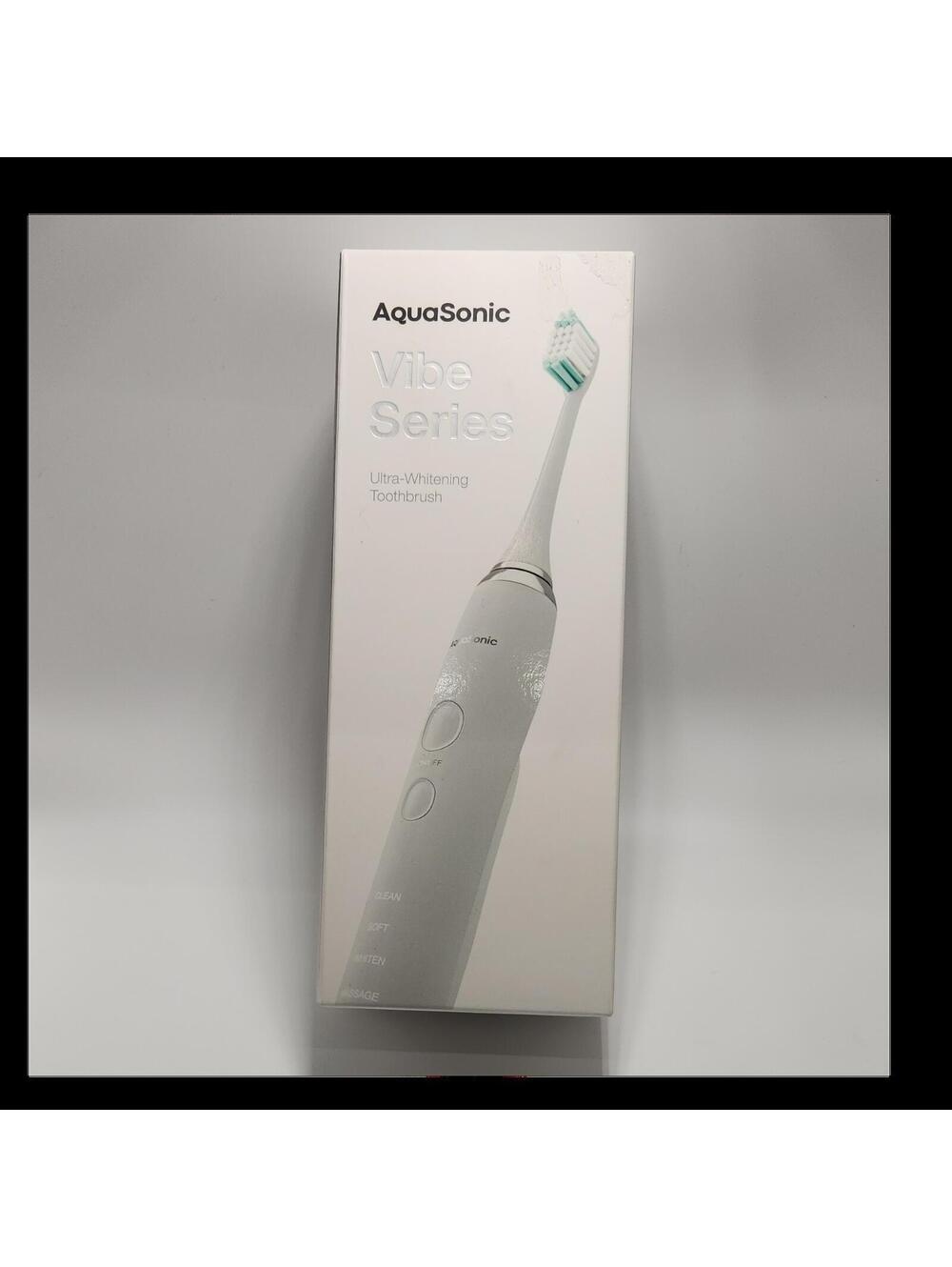 AquaSonic Vibe Ultra-Whitening Sonic Toothbrush, 4 Speeds, White